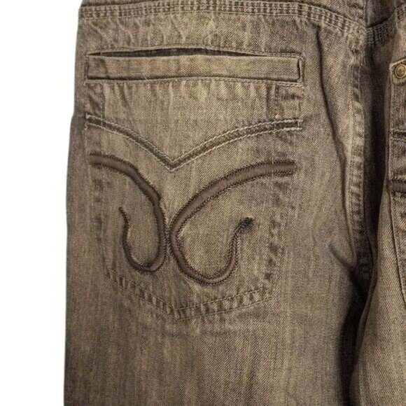 Vibes Gold Label Size W36 L34 Jeans Mens Straight Leg Black Denim Vintage Y2K - Picture 9 of 14